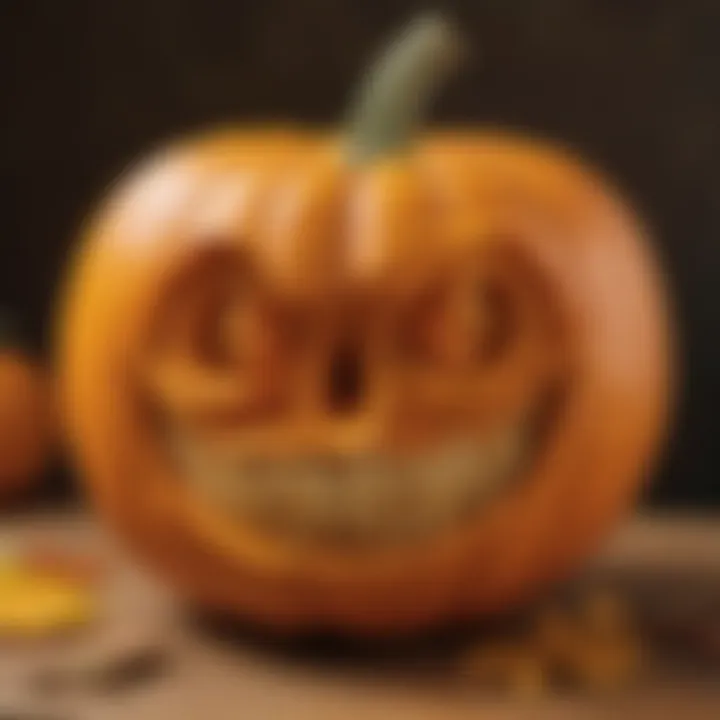 Innovative pumpkin sculpture