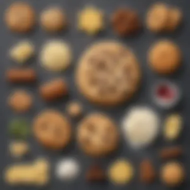 Fresh Ingredients for Quick Cookies A close-up of key ingredients used in quick cookie recipes, highlighting freshness