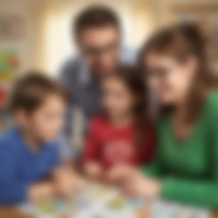 Parents and educators discussing strategies to enhance language skills through gaming