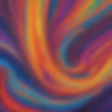 Fluid Dynamics Artistry Colorful liquid in motion forming mesmerizing patterns