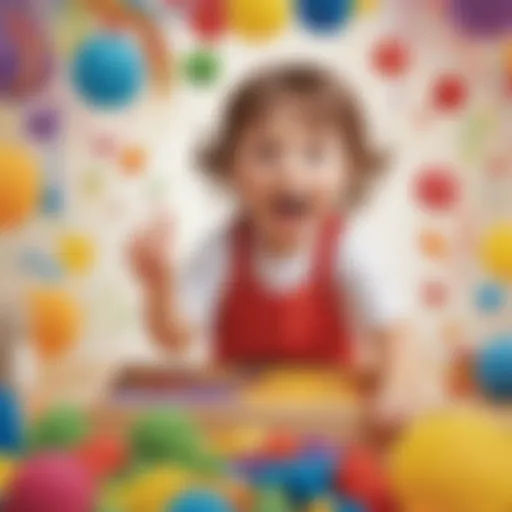 Colorful sensory play materials for preschoolers