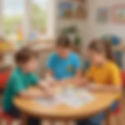 Children playing a phonics game