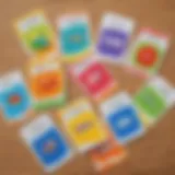 Illustration of colorful sight word flashcards