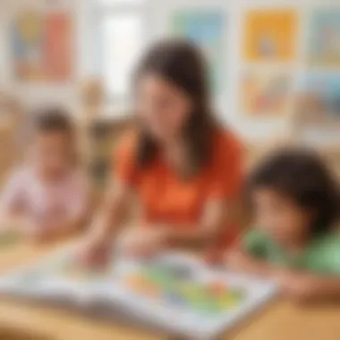 Interactive Learning in Early Childhood Children engaging with educational materials in a classroom