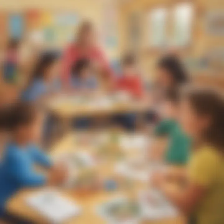 Parents and educators collaborating to use kindergarten resources