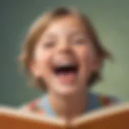 A child laughing joyfully at a simple joke