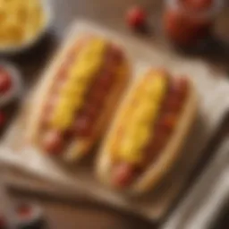 Classic hot dog with mustard and relish