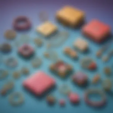Showcase of Handmade Jewelry Display of finished simple jewelry pieces made by kids