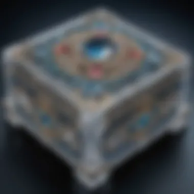 Luxurious Crystal Adorned Jewelry Box Elegant Crystal Detailing on Handcrafted Jewelry Box