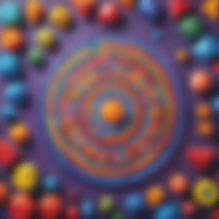 Mathematical play with colorful shapes