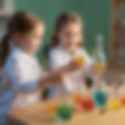 Preschooler engaging in a science experiment