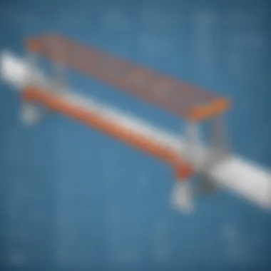 Innovative bridge blueprint with annotations and measurements