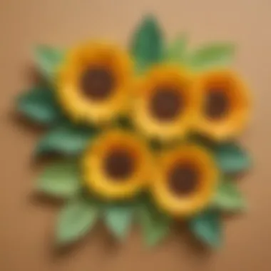Creative Sunflower Decorations by Young Artists Sunflower-themed decorations created by kids