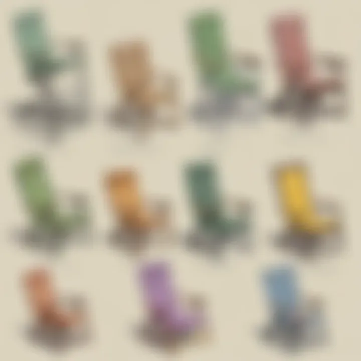 Variety of materials used in outdoor swinging lawn chairs