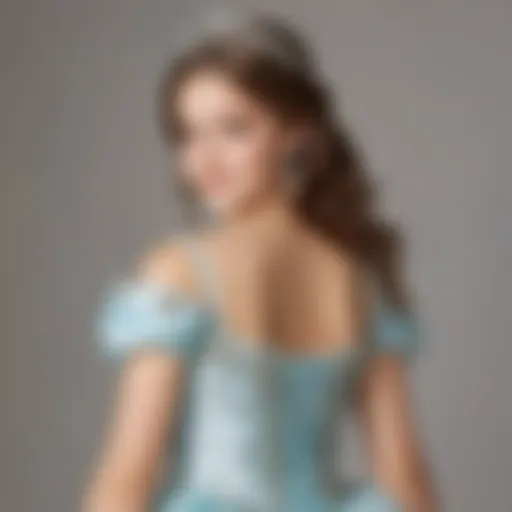 Elegant teen princess costume with flowing gown and tiara