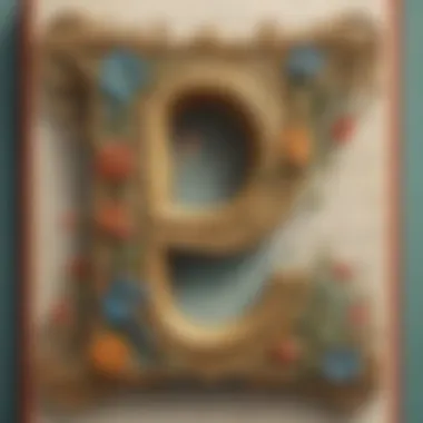 Decorative art piece centered around the letter S exuding charm and creativity