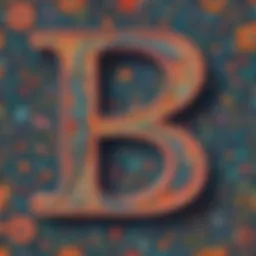 Playful letter S design featuring vibrant colors and whimsical patterns