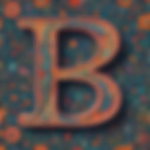 Playful letter S design featuring vibrant colors and whimsical patterns