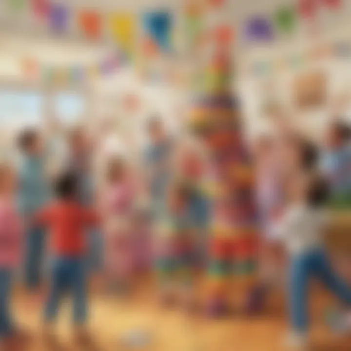 Children enjoying a festive piñata activity