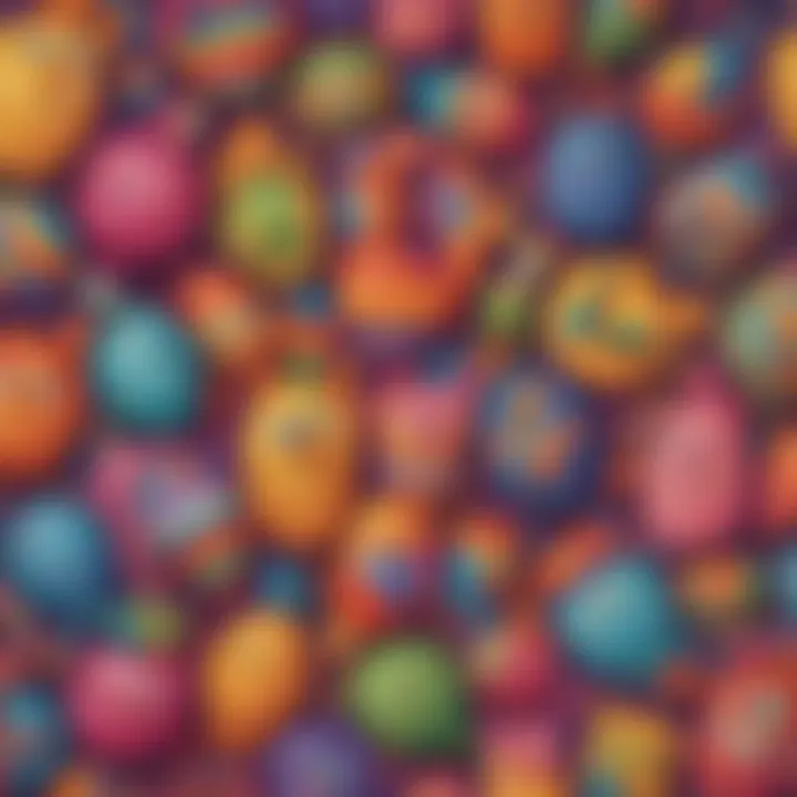 Various crafting materials for making piñatas