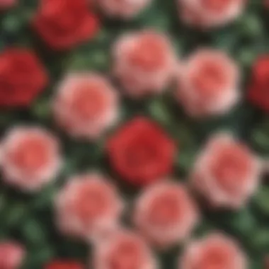 Cultural significance of paper roses displayed in various settings
