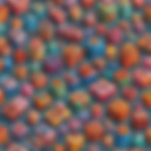 Colorful array of party favor gifts displayed elegantly on a table