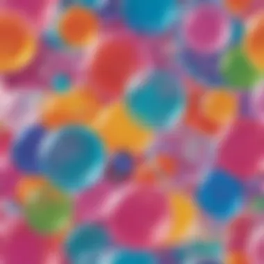 Vibrant Bubble Solutions for Play Colorful bubble solutions in various containers
