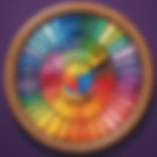Vibrant color palette showcasing various colors used in the game