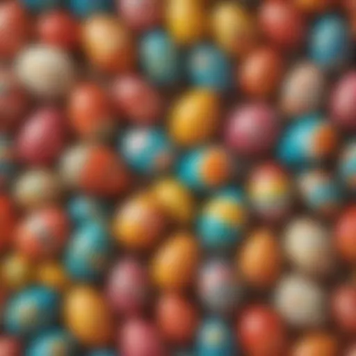 Colorful surprise eggs showcasing creativity