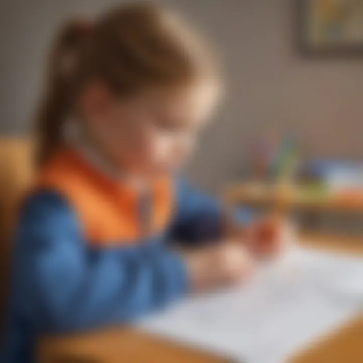 Illustration showcasing the cognitive benefits of tracing letters