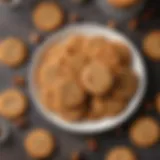 A plate of golden-brown air fryer cookies arranged beautifully