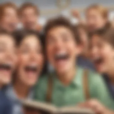Laughter in Learning An engaging classroom setting with students laughing