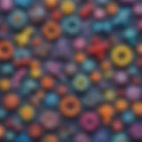 A vibrant collection of various fidget toys showcasing their diversity.