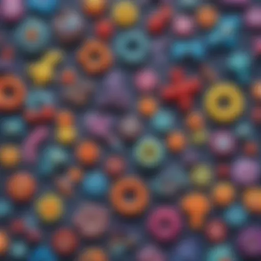 A vibrant collection of various fidget toys showcasing their diversity.