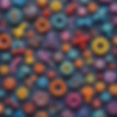 Diverse Fidget Toys Collection A vibrant collection of various fidget toys showcasing their diversity.
