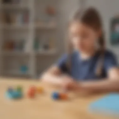 An educational setting where children engage with fidget toys during learning activities.