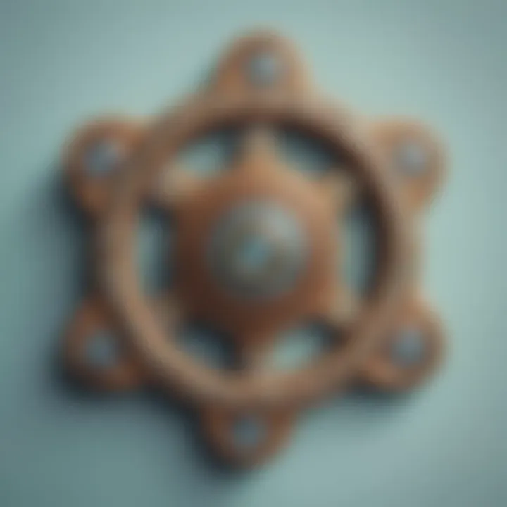 Close-up of a uniquely designed fidget spinner highlighting its intricate details.