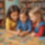 Children engaging in a puzzle counting activity