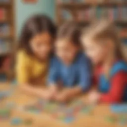 Children engaging in a puzzle counting activity