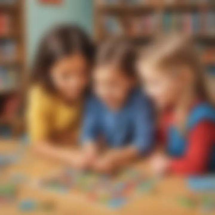 Children engaging in a puzzle counting activity