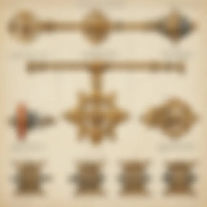 Diagram showcasing the evolution of pulley systems through history