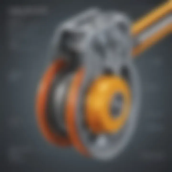 Infographic illustrating modern applications of pulleys in engineering