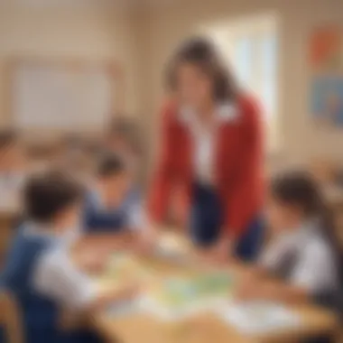 Facilitating Learning Through Play Teacher guiding students in a classroom setting