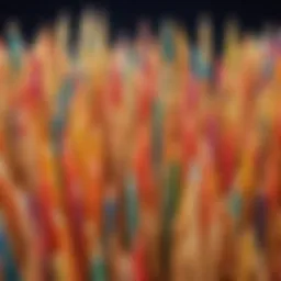 Creative crafts using colorful toothpicks