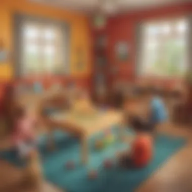 Engaging Setup of Baloom Games for Children Colorful baloom games setup with various shapes