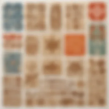 Different types of materials used in children's stencils, including plastic and cardboard