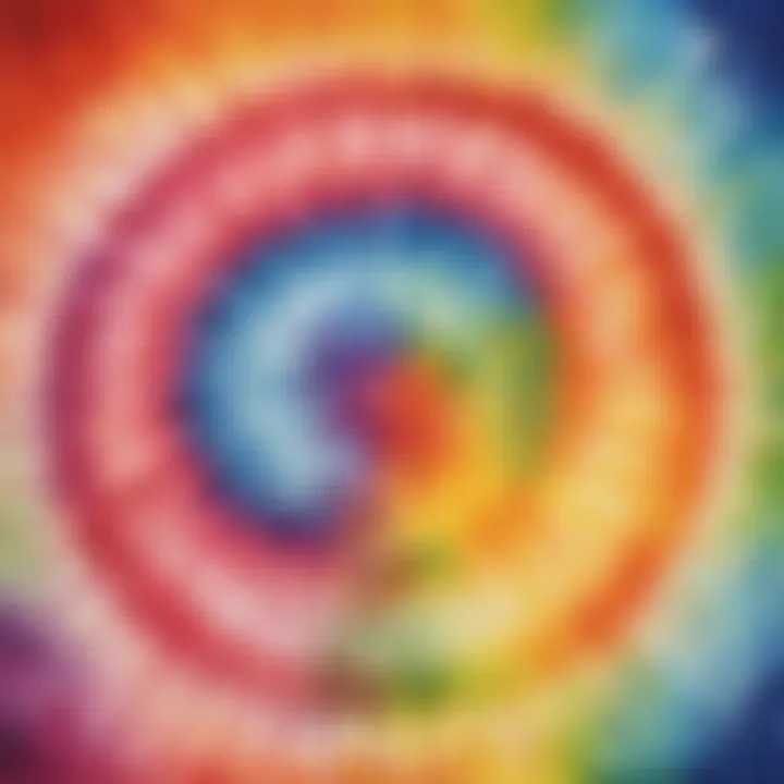 Abstract Watercolor Tie Dye Artwork