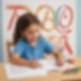 Colorful traceable letters for early learning