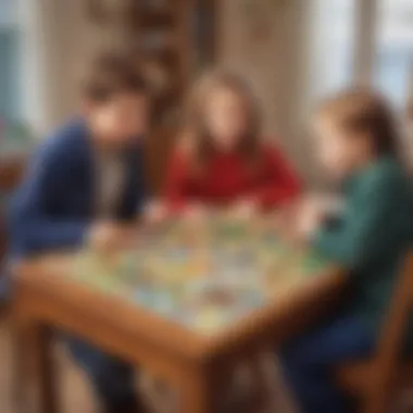 Educational Board Game Time Kids playing an educational board game indoors