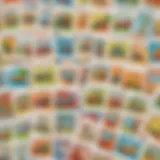 Colorful flashcards showcasing different vocabulary words for first graders